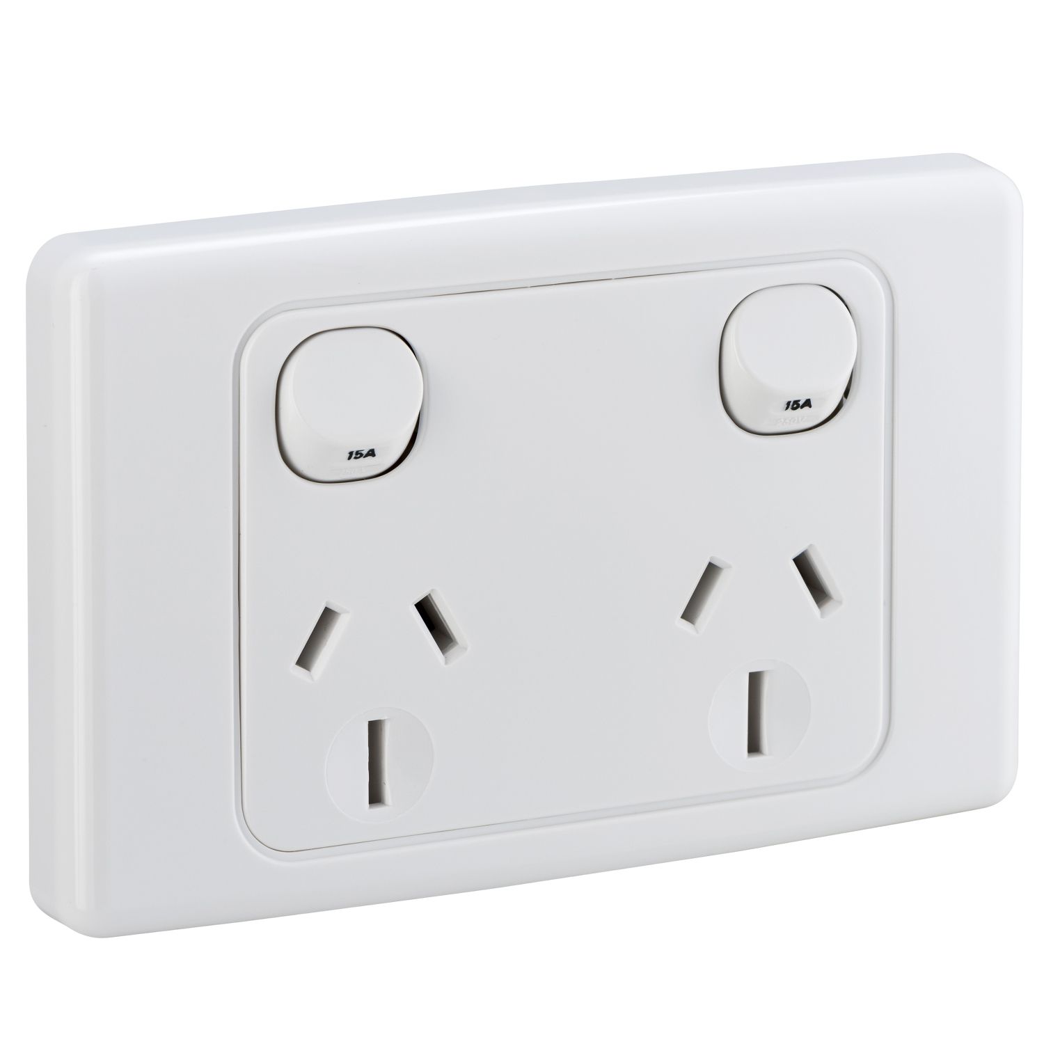 Picture of Twin Switch Socket Outlet, 2000 Series, 250V, 15A