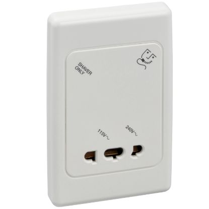 Picture of Universal Shaver Socket Outlet, 2000 Series, 115/240VAC, 22VA