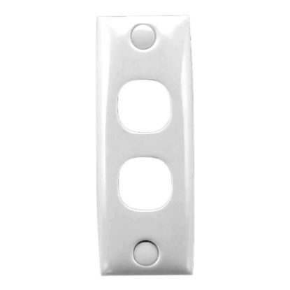Picture of Flush Plates - Standard Series, Standard Series, Architrave Size, Switch Plate 2 Gang (75 x 32mm)
