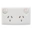 Picture of Twin Switch Socket Outlet, Standard Series, 250V, 10A, Standard Size, 2 Pole