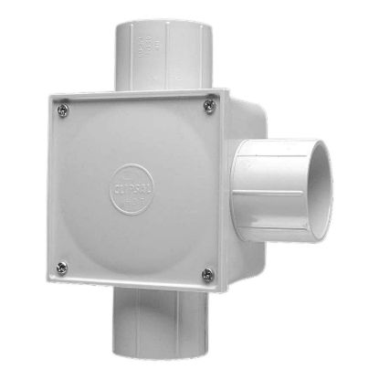 Picture of Junction Box, Clipsal - Cable Management, Square, PVC50mm Entries, 3 Way