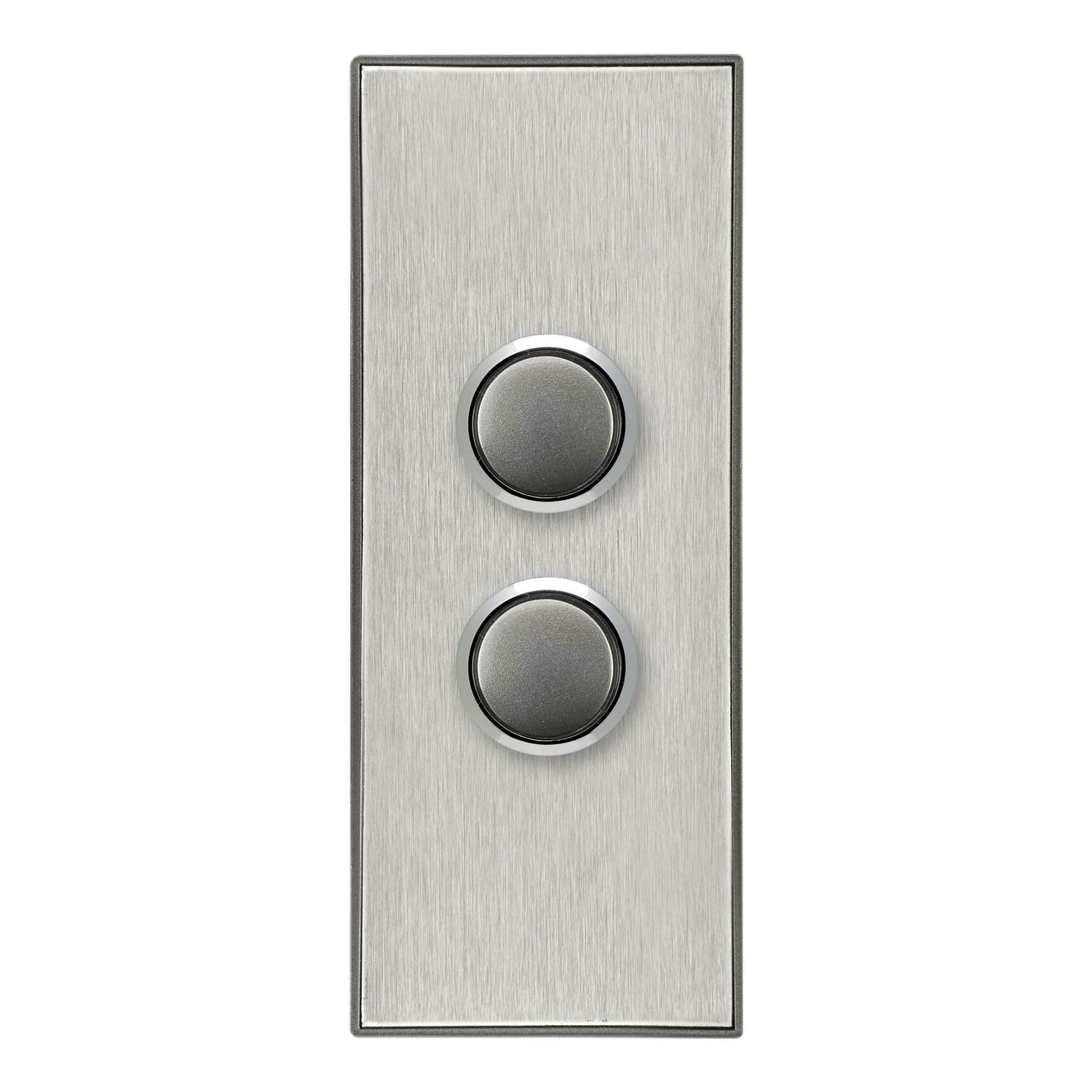 Picture of Push Button Switch LED Architrave, Saturn Series, 2 Gang, 250V, 16AX/20A