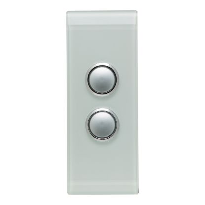 Picture of Push Button Switch LED Architrave, Saturn Series, 2 Gang, 250V, 16AX/20A