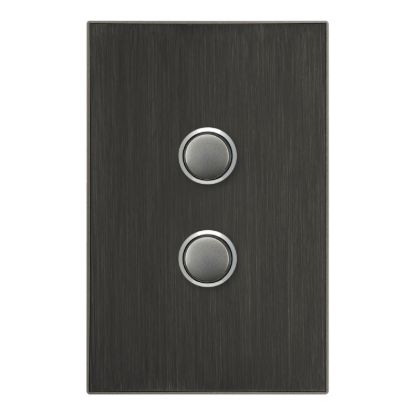 Picture of Push Button Switch LED, Saturn Series, 2 Gang, 250V, 16AX/20A