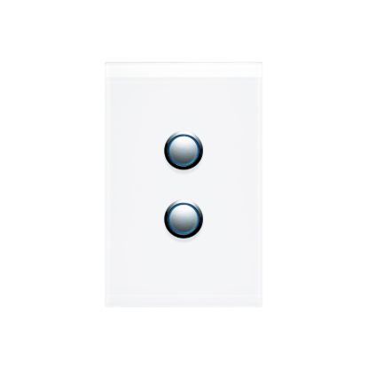 Picture of Push Button Switch LED, Saturn Series, 2 Gang, 250V, 16AX/20A