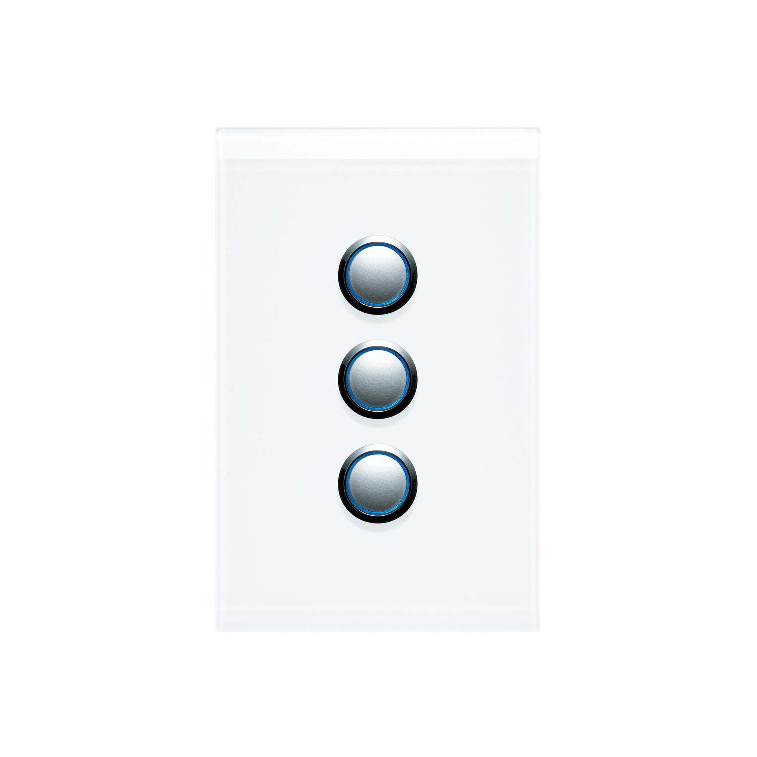 Picture of Push Button Switch LED, Saturn Series, 3 Gang, 250V, 16AX/20A