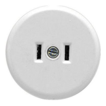 Picture of Single Socket Outlet, Standard Series, 125VAC, 10A, 2 PIN ParAllel, Surface Mount