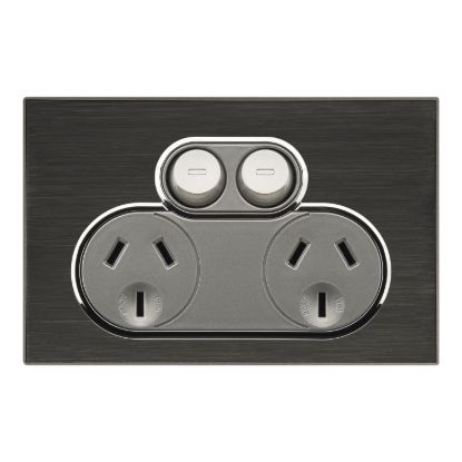 Picture of Double Switch Power Point, Saturn Series, 250V, 10A