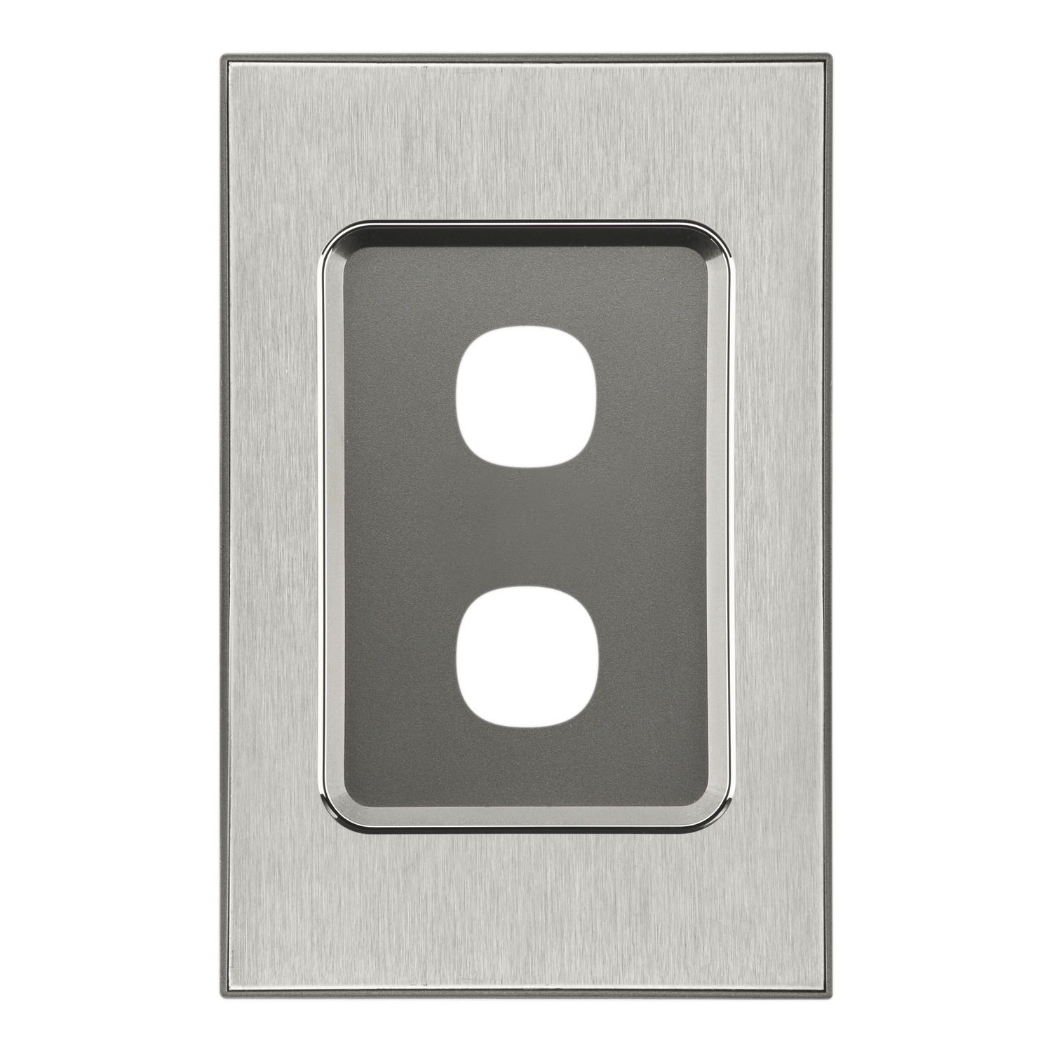 Picture of Switch Grid Plate and Cover, Saturn Series, 2 Gang, Vertical/Horizontal Mount