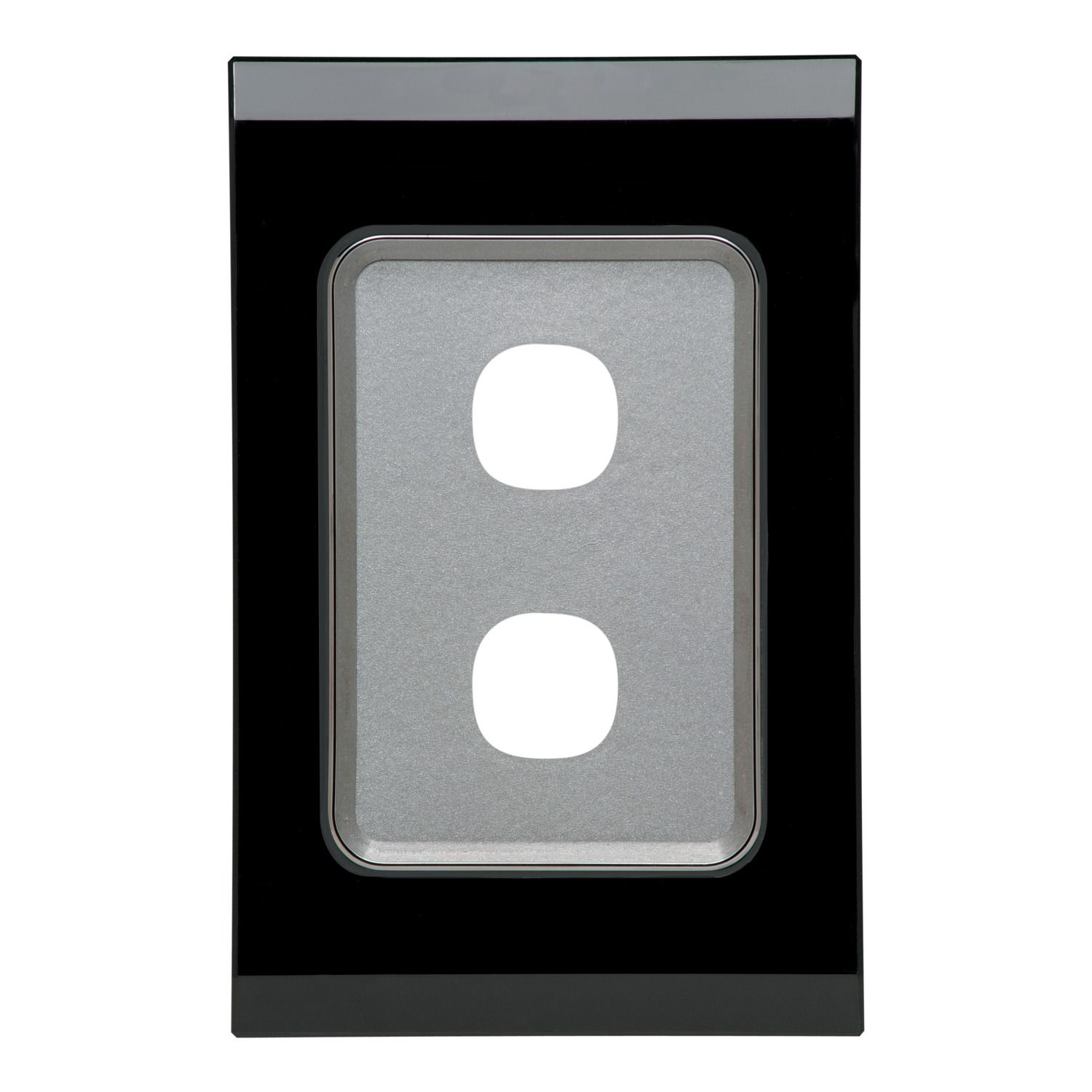 Picture of Switch Grid Plate and Cover, Saturn Series, 2 Gang, Vertical/Horizontal Mount