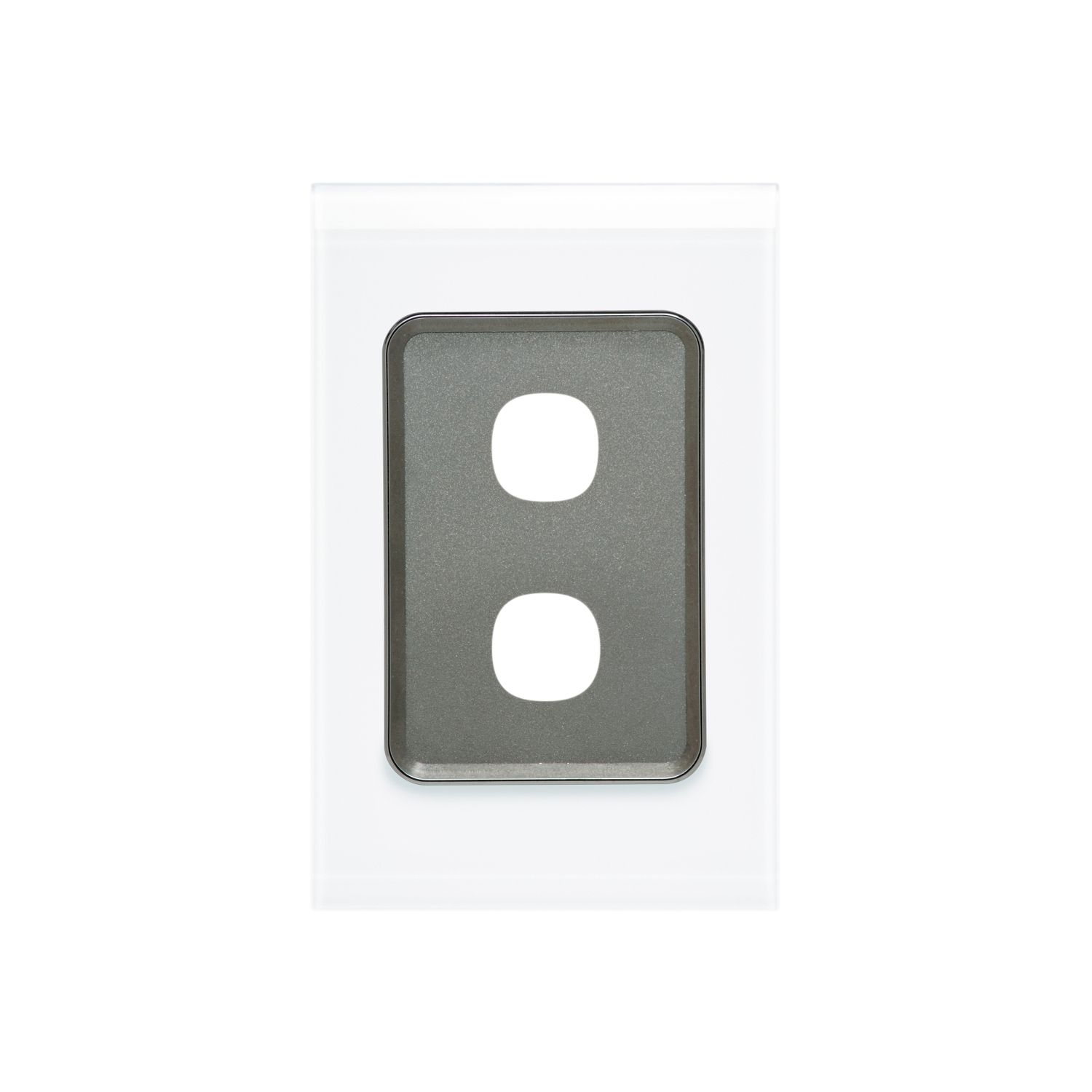 Picture of Switch Grid Plate and Cover, Saturn Series, 2 Gang, Vertical/Horizontal Mount