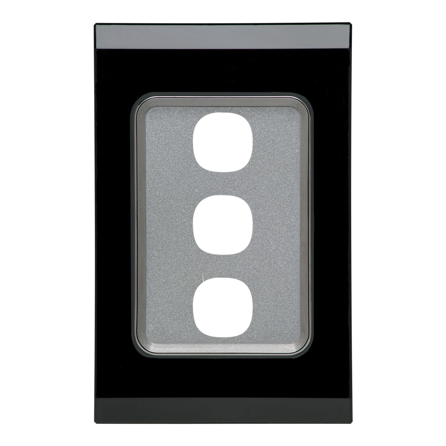 Picture of Switch Grid Plate and Cover, Saturn Series, 3 Gang, Vertical/Horizontal Mount