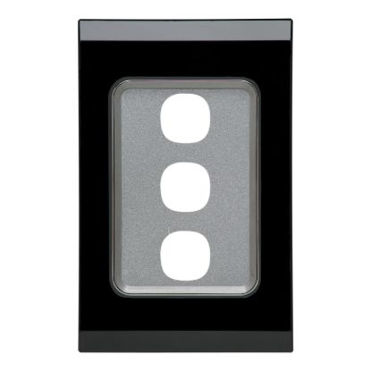 Picture of Switch Grid Plate and Cover, Saturn Series, 3 Gang, Vertical/Horizontal Mount