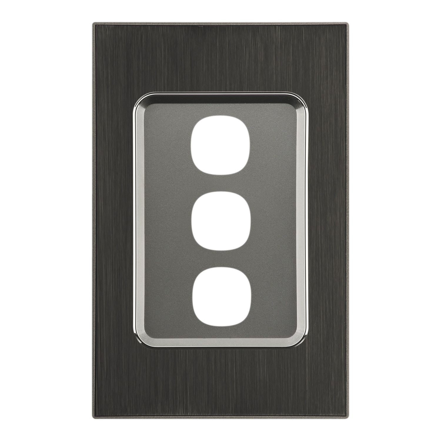 Picture of Switch Grid Plate and Cover, Saturn Series, 3 Gang, Vertical/Horizontal Mount