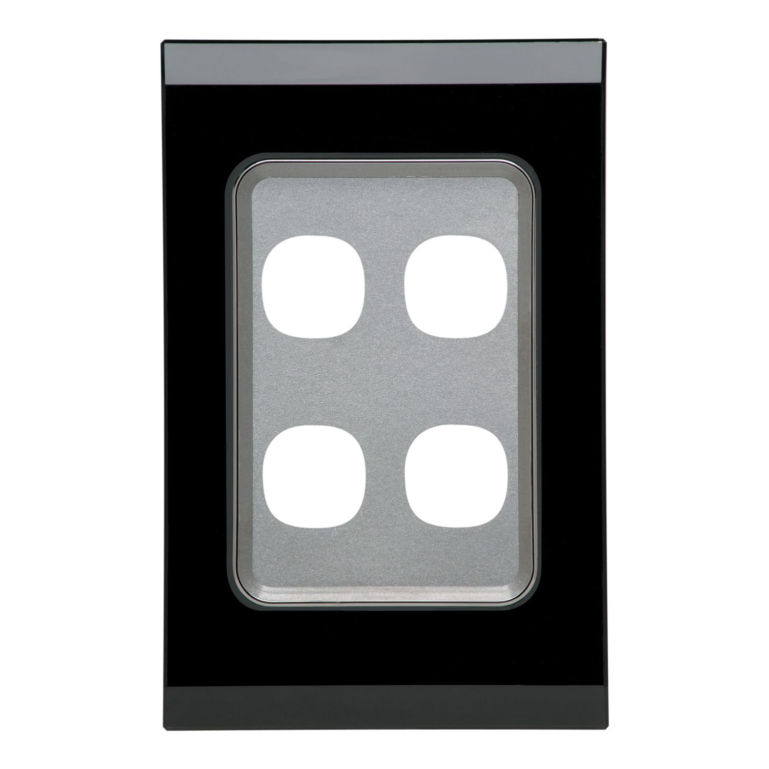 Picture of Switch Grid Plate and Cover, Saturn Series, 4 Gang, Vertical/Horizontal Mount