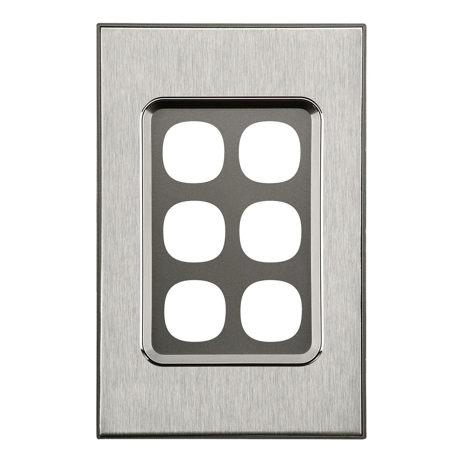 Picture of Switch Grid Plate and Cover, Saturn Series, 6 Gang, Vertical/Horizontal Mount