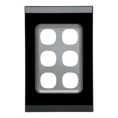 Picture of Switch Grid Plate and Cover, Saturn Series, 6 Gang, Vertical/Horizontal Mount