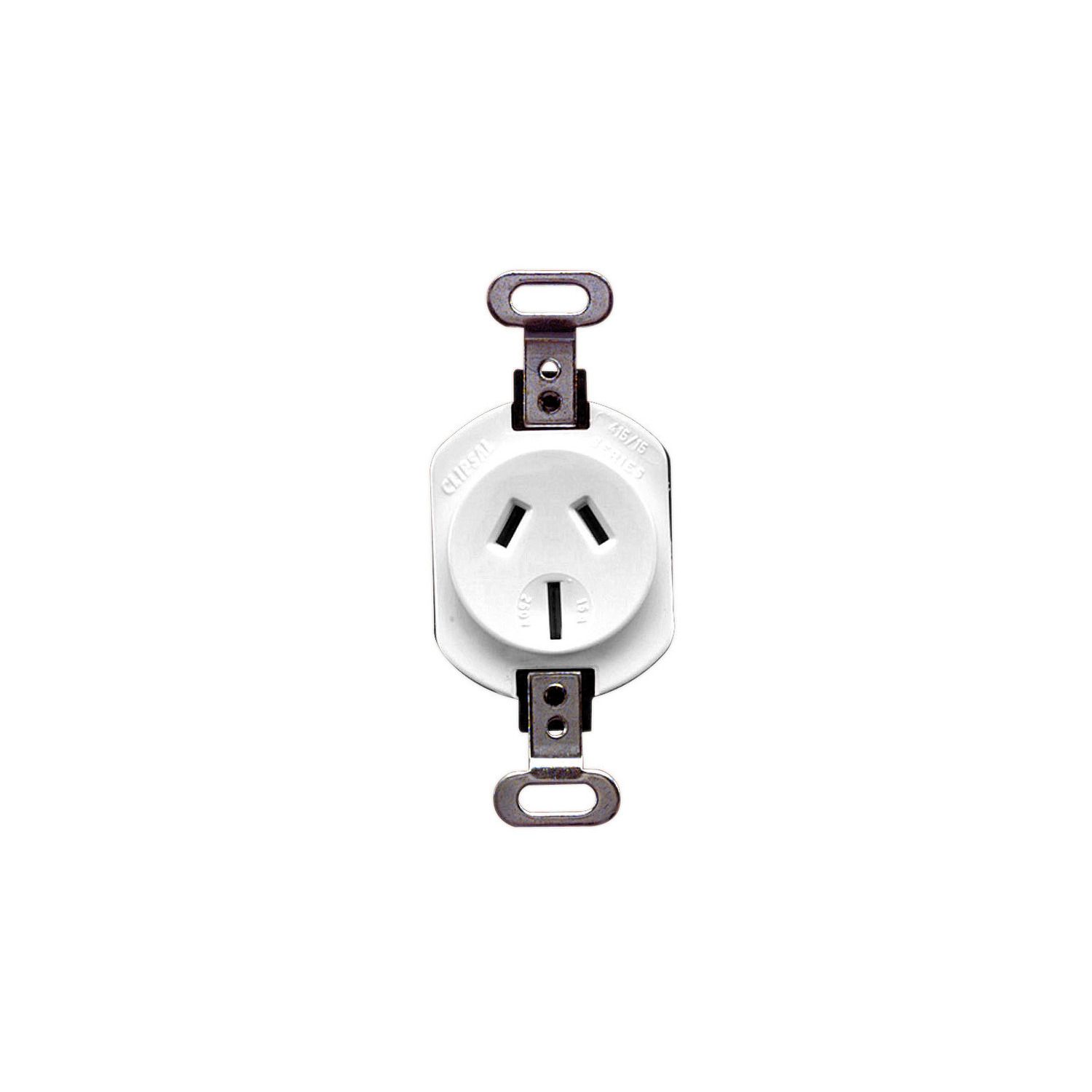 Picture of Power Outlet, Standard Series, Single, Flush Mount 250V 15A, 3 pin