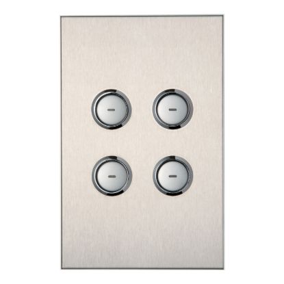 Picture of Glass Fascia, C-Bus Control and Management System, 4 Gang, Saturn Series, Rectangular