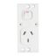 Picture of Switched Socket Mechanism, Metal Plate Series, Double Pole Single