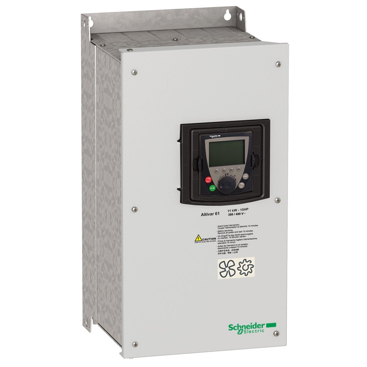 Picture of variable speed drive ATV61 - 7.5kW 10HP - 380...480V - EMC filter - IP54