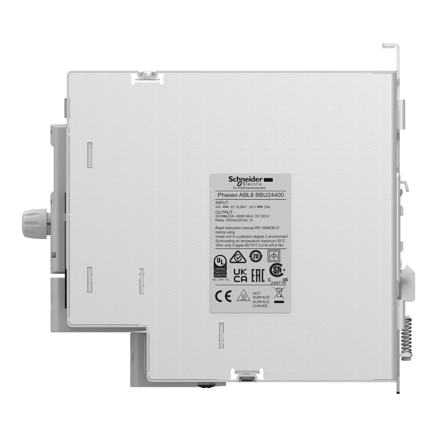 Picture of Battery control module, Phaseo ABL7 ABL8, 24..28.8V DC, 24V, 40A, for regulated SMPS