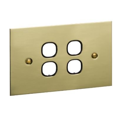 Picture of Switch Grid Plate and Cover, Metal Plate Series, 4 Gang, BBSL Style, Less Mechanism, Over Size