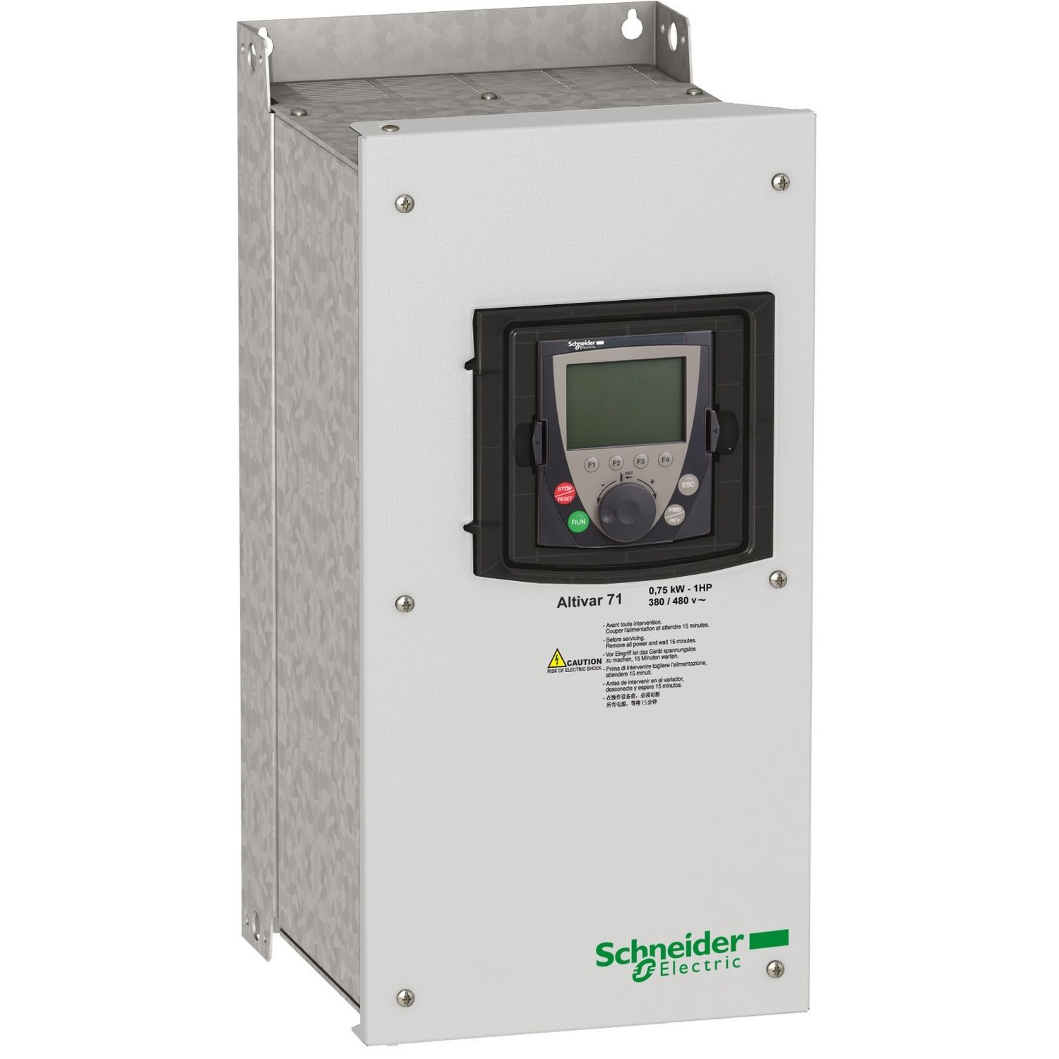Picture of variable speed drive ATV71 - 0.75kW-1HP - 480V-EMC filter-graphic terminal -IP54