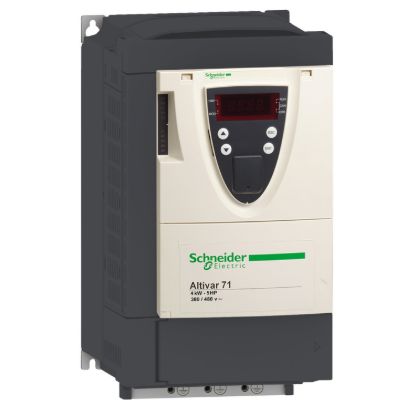 Picture of Variable speed drive, ATV71, 4kW, 5HP, 380 to 480V, 54.5dB, EMC filter, without graphic terminal, CANopen, Modbus, wear part