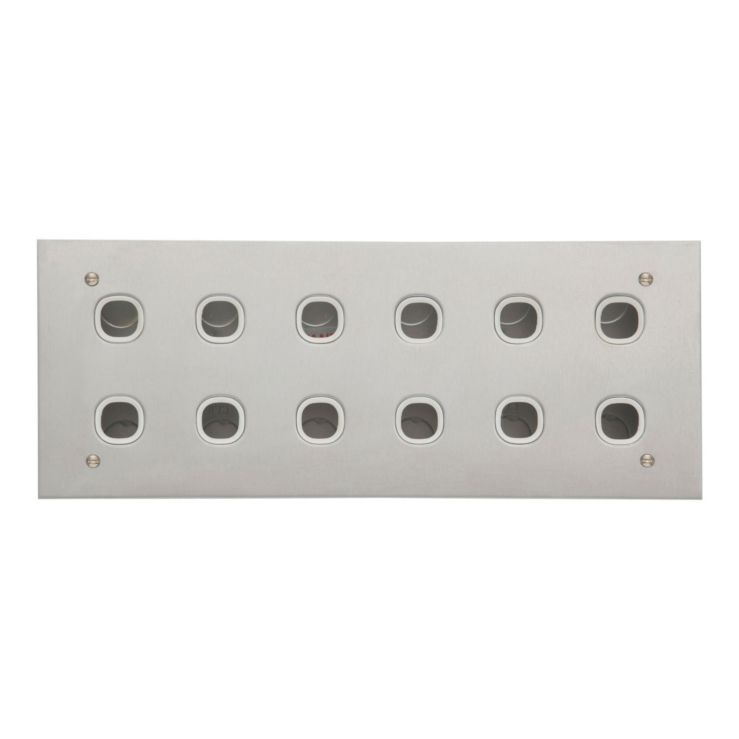 Picture of Switch Plate, Metal Plate Series, 12 Gang, Stainless Steel, 2 Rows of 6