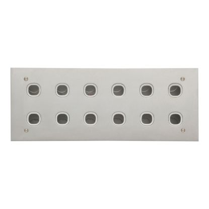 Picture of Switch Plate, Metal Plate Series, 12 Gang, Stainless Steel, 2 Rows of 6