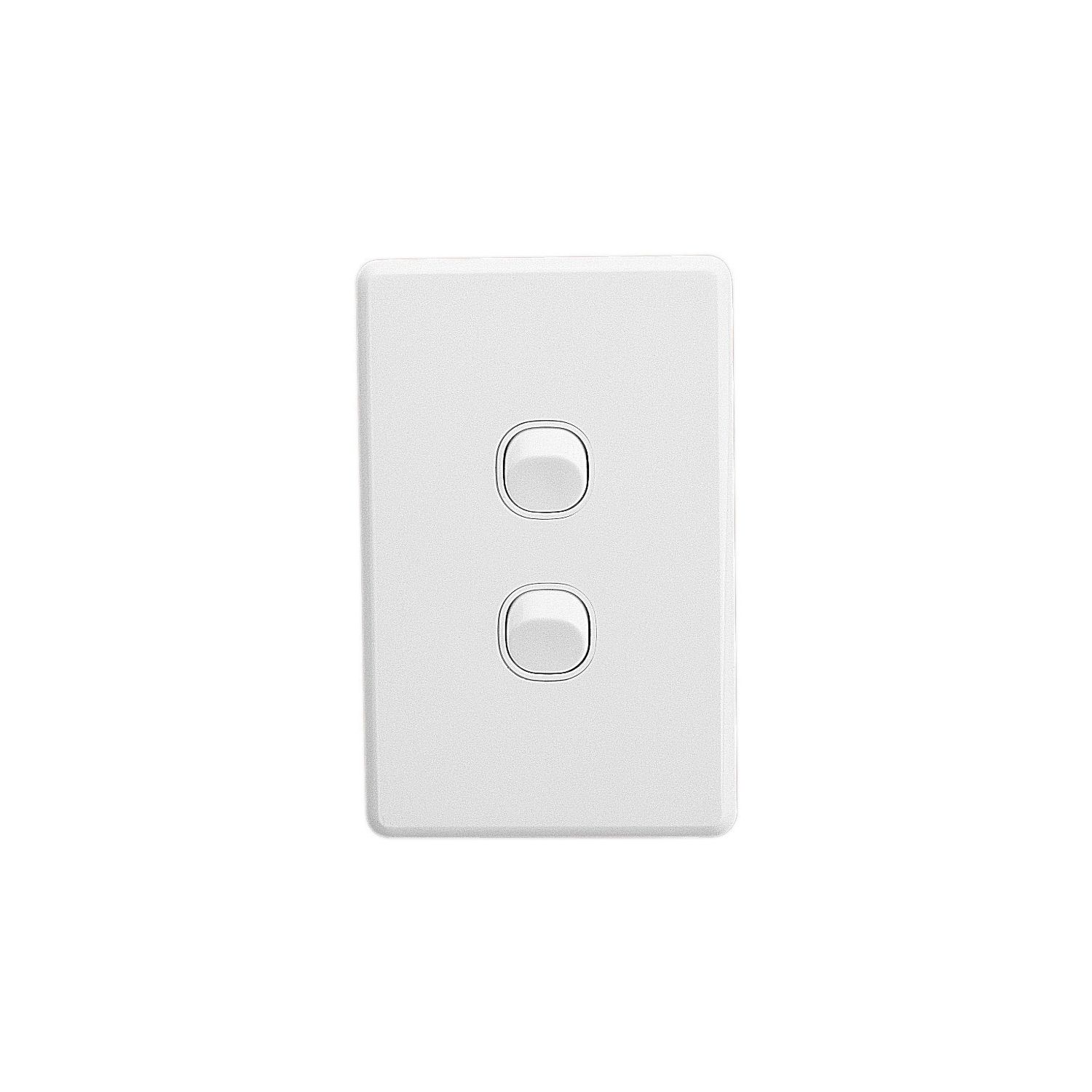 Picture of Flush Switch, Classic C2000 Series, 2 Gang, 250VAC, 10A, Vertical, IP66