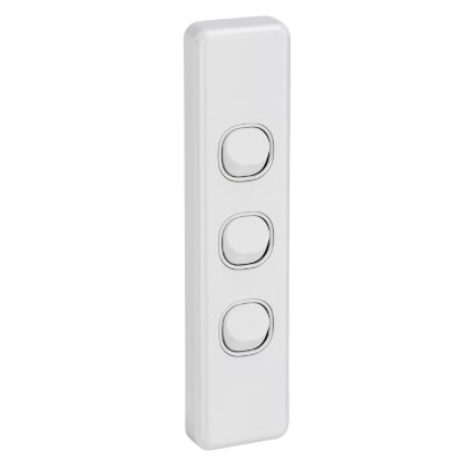 Picture of Flush Switch, Classic C2000 Series, Architrave Size, 3 Gang, 250V, 10A