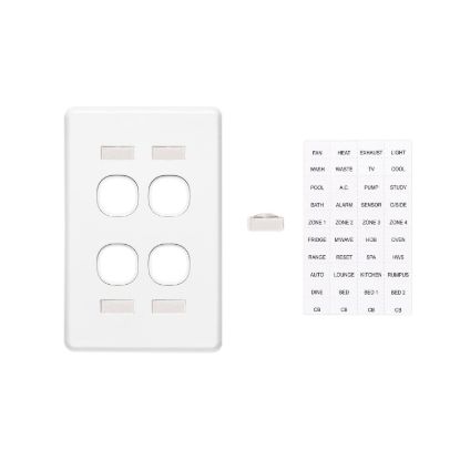 Picture of Switch Grid Plate and Cover, Classic C2000 Series, 4 Gang, Vertical Mount