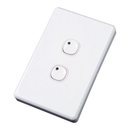 Picture of Plastic Plate Wall Switch, C-Bus Control and Management System, 2 Button