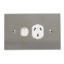 Picture of Single Switch Socket Outlet, Metal Plate Series, 250V, 10V, BSL Style