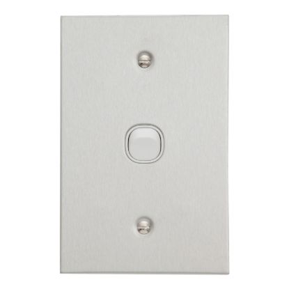 Picture of Flush Switch, Metal Plate Series, 1 Gang 250VAC 10A, Range, BSL Style, Standard, Vertical