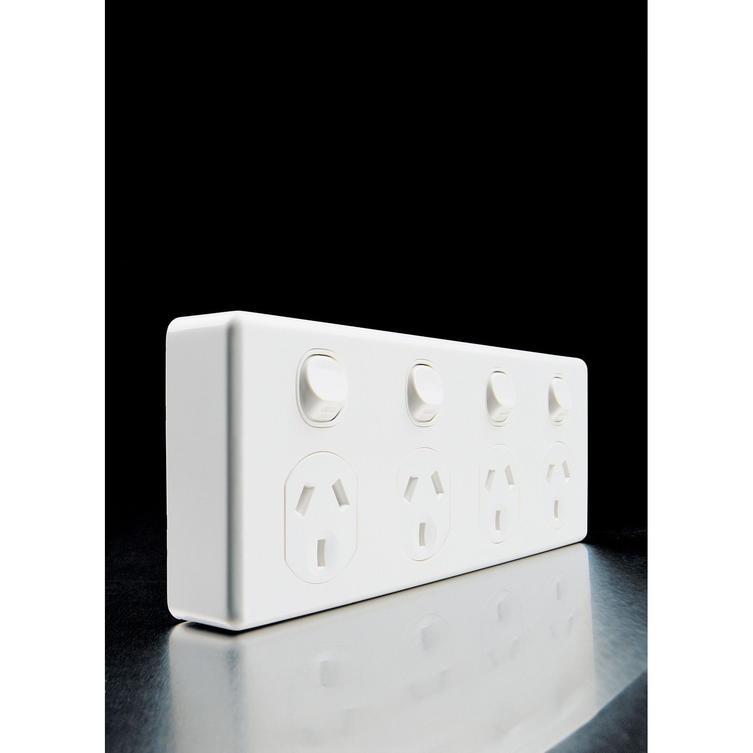 Picture of Quad Switch Socket Outlet, Classic C2000 Series, Classic, 250V, 10A, 2 Pole