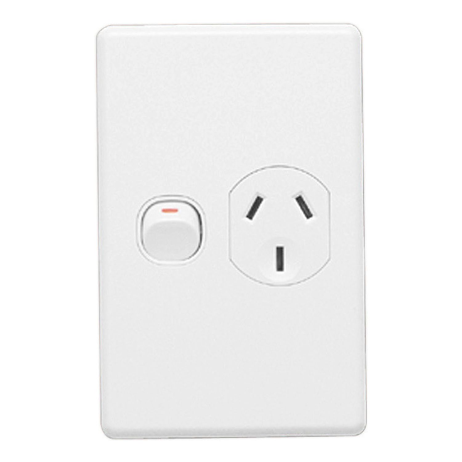 Picture of Switched Socket Outlet, Classic C2000 Series, Single, 250V, 10A, Vertical, 2 Pole