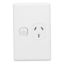 Picture of Switched Socket Outlet, Classic C2000 Series, Single, 250V, 10A, Vertical, 2 Pole