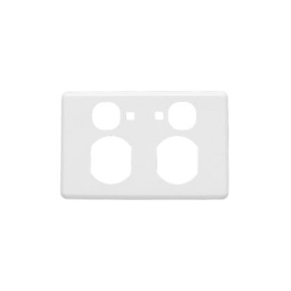 Picture of Socket Outlet Cover Plate, Classic C2000 Series, Horizontal Mount for Twin Switched Socket