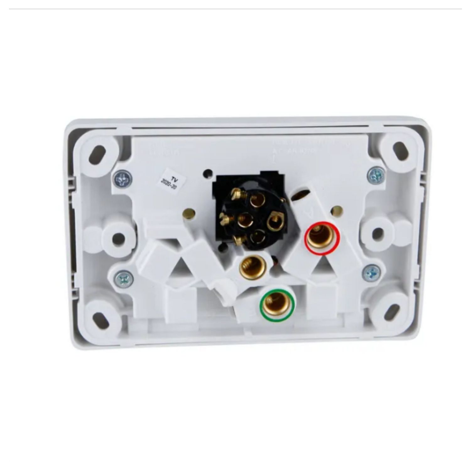 Picture of Switched Socket Outlet, Classic C2000 Series, Twin, 250V, 10A, Removable Extra Switch