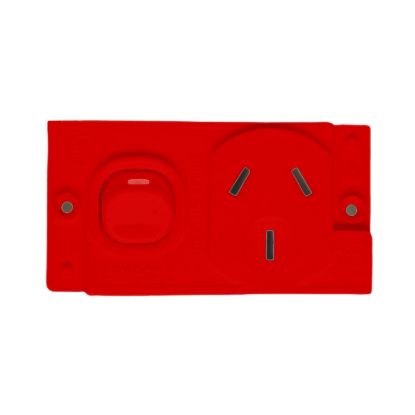 Picture of Single Switched Socket Module, Medilec, "O" Style, 10A Double Pole , Horizontal