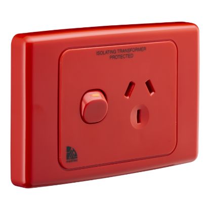 Picture of Single Switch Socket Outlet, Medilec, 250V, 10A, 2 Pole