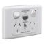 Picture of RCD Protected Medilec, Medilec, Twin Switch Socket Outlet, 250V, 10A, 1 Pole, Horizontal, 10mA RCD