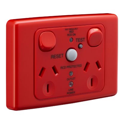 Picture of Switched Socket, Medilec, Twin 10A RCD 10mA