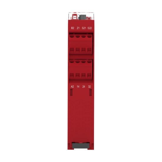 Picture of safety module, Harmony XPSU, Cat 4, features XPSUAF with PNP or NPN, safety mat, 24V AC or DC, screw