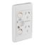 Picture of Twin Switch Socket Outlet, Medilec, 250V, 10A, 2 Gang, 1 Pole, Vertical