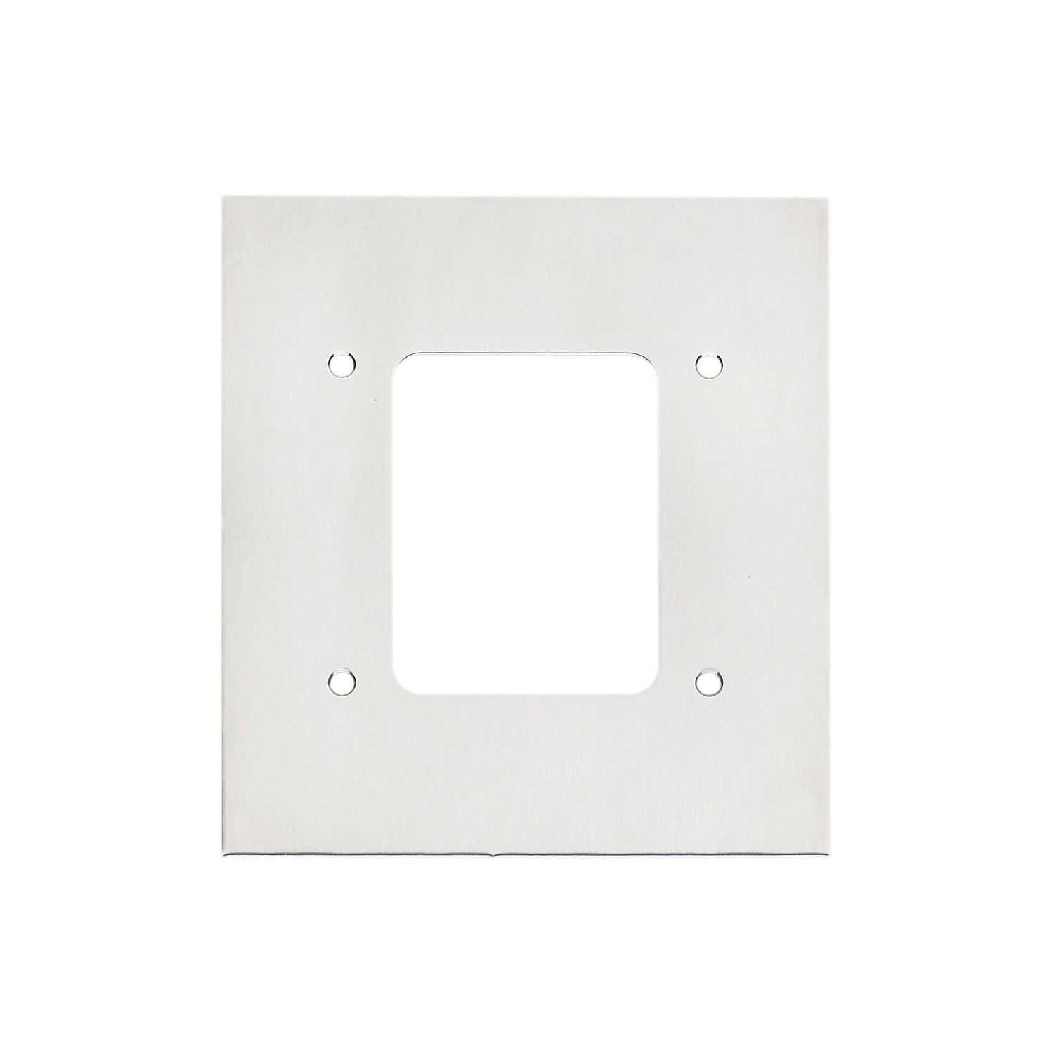 Picture of Flush Mount Metal Plate, Medilec, 1 Gang Fascia, Stainless Steel