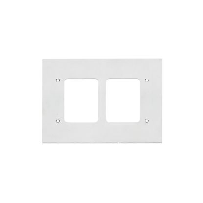 Picture of Flush Mount Metal Plate, Medilec, Wall Boxes, 2 Gang, Fascia